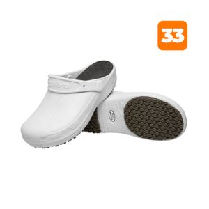 Sapato Babuche Antiderrapante com Palmilha BB90 Branco Nº 33/34 Soft Works