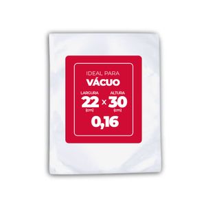 Saco Plástico para Vácuo 22cm x 30cm x 0,16 com 1000 unidades